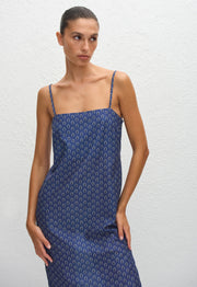 Square Shift Midi Dress - Cassis - Matteau